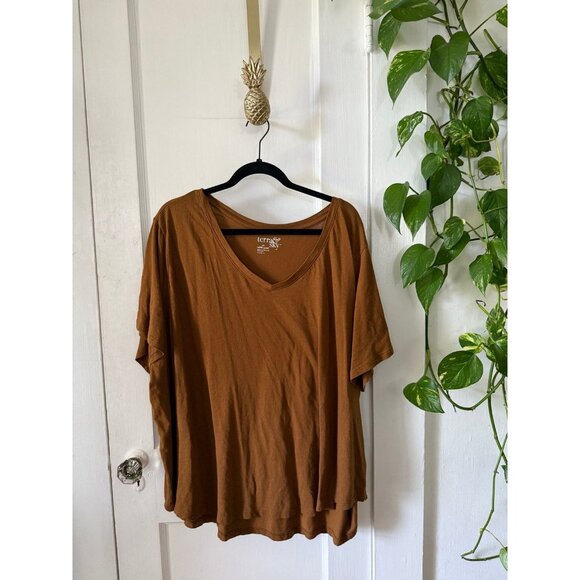Terra & Sky women’s size 4x-large brown shirt - Picture 1 of 7